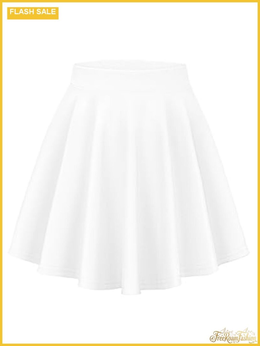 Pleated Mini Skirt High Waisted A-Line Flowy Casual Summer Skirt